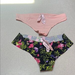 Victoria's Secret Pink and Floral Underwear Set